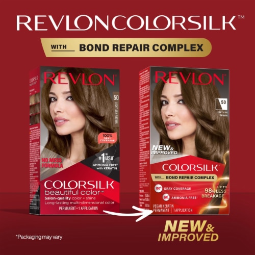 Revlon ColorSilk 050 Light Ash Brown Permanent Hair Color Perspective: back