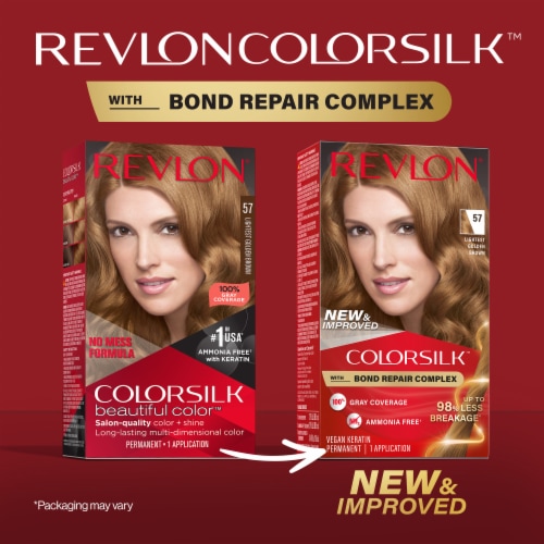 Revlon 57 Lightest Golden Brown Color Silk Hair Color Perspective: back