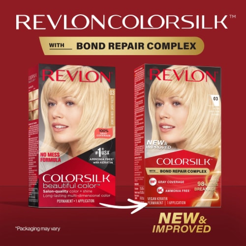 Revlon ColorSilk Permanent Hair Color with Bond Repair Complex 003 Ultra Light Sun Blonde Perspective: back
