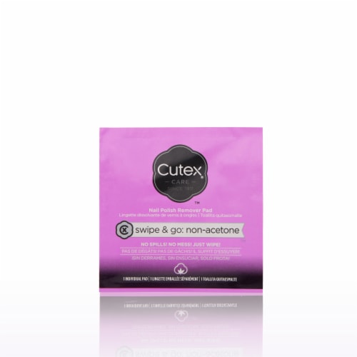 Cutex® Care Swipe & Go™ Non-Acetone Nail Polish Remover Pads Perspective: back