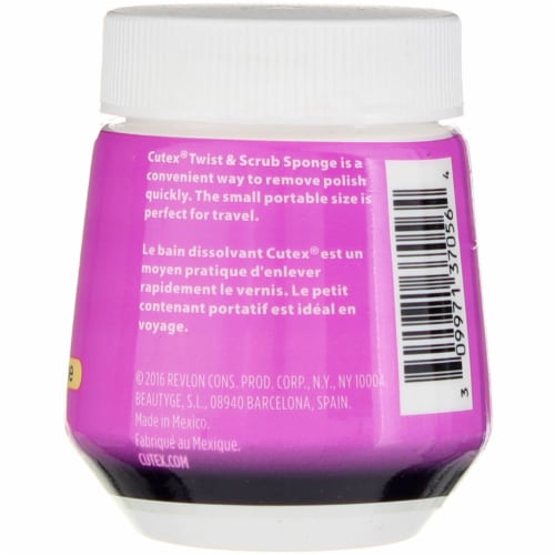 Cutex® Care Twist & Scrub Nail Polish Remover Sponge Perspective: back