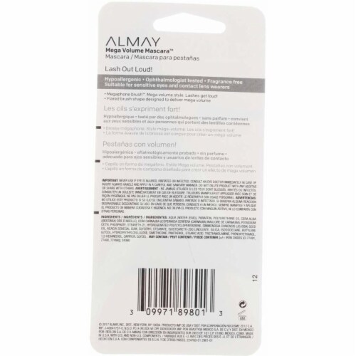 Almay Mega Volume 010 Blackest Black Mascara Perspective: back