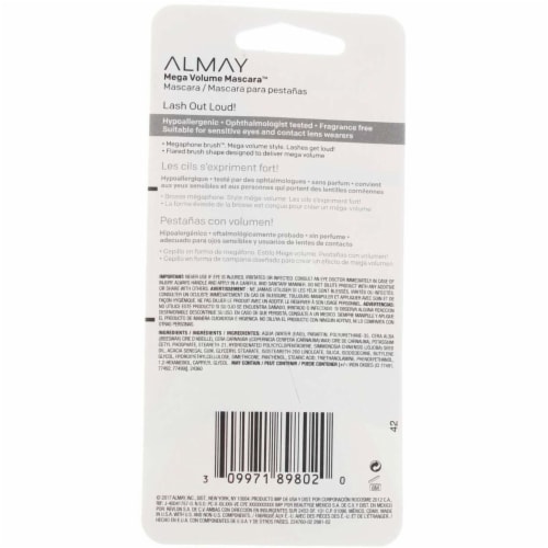 Almay One Coat Mega Volume Black Mascara Perspective: back