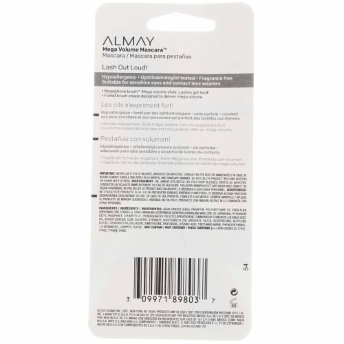 Almay Mega Volume 030 Black Brown Mascara Perspective: back