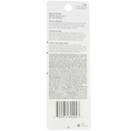 Revlon Brow Fantasy™ Pencil & Gel Dark Brown Perspective: back