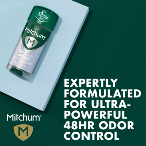 Mitchum Triple Odor Defense Men Gel Antiperspirant Deodorant Unscented 2-Pack Perspective: back
