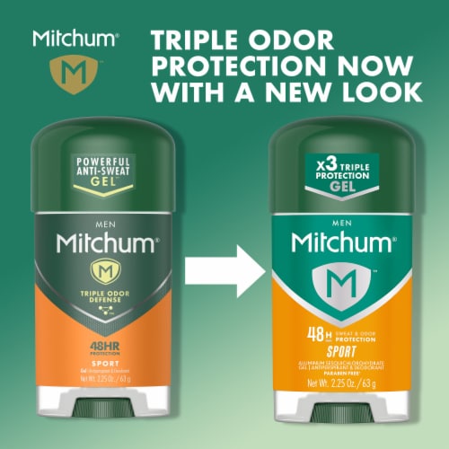 Mitchum Men Advanced Control Sport Gel Deodorant Perspective: back