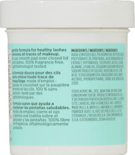 Almay Lash Care Eye Makeup Remover Pads Perspective: back