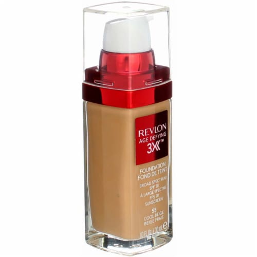 Revlon Age Defying 3X Firming + Lifting Makeup Foundation, Cool Beige 55, SPF 20, 1 fl oz Perspective: back