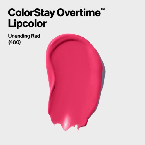 Revlon ColorStay Overtime Lipcolor Long Wearing Liquid Lipstick 480 Unending Red Perspective: back
