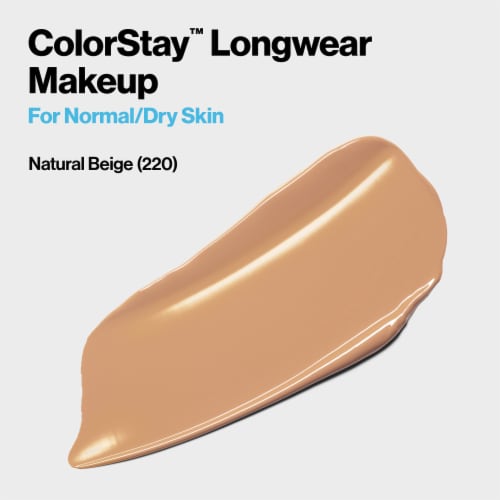 Revlon ColorStay Longwear Makeup Foundation For Normal/Dry Skin 220 Natural Beige Perspective: back
