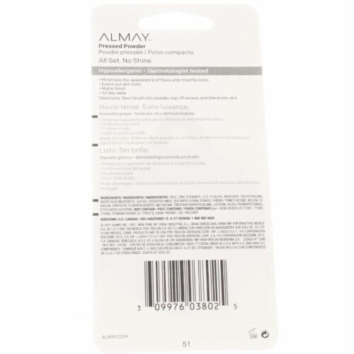 Almay Pressed Powder 200 Light Medium Mine Perspective: back