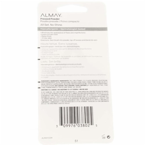 Almay Pressed Powder 200 Light Medium Mine Perspective: back