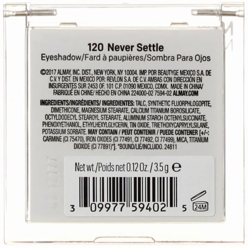 Almay Shadow Squad, Never Settle, 1 count, eyeshadow palette , 120 Never Settle Perspective: back