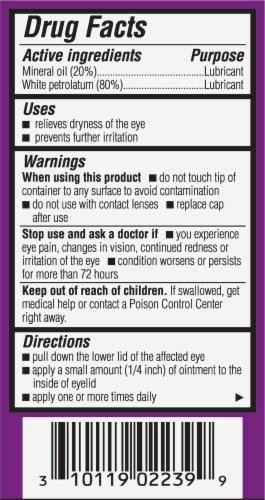 Bausch & Lomb Soothe® Nighttime Dry Eye Therapy Ointment Perspective: back