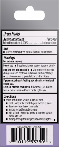 Bausch & Lomb Lumify Brimonidine Tartrate Opthalmic Solution Redness Reliever Eye Drops Perspective: back