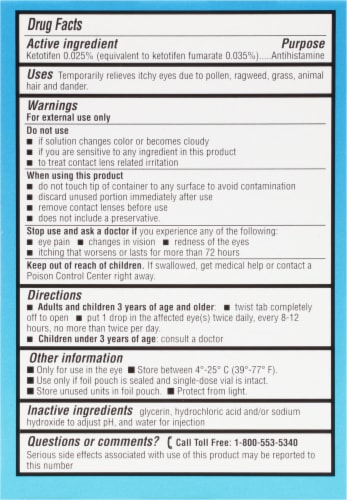 Bausch & Lomb Alaway® Antihistamine Eye Drops Perspective: back