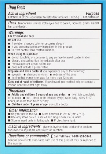 Bausch & Lomb Alaway® Antihistamine Eye Drops Perspective: back