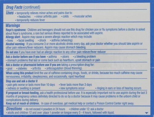 BC Aspirin Headache Powders Perspective: back