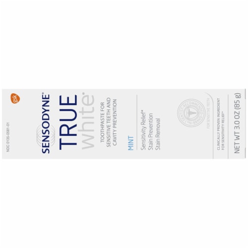 Sensodyne True White Mint SensitivityToothpaste Perspective: back