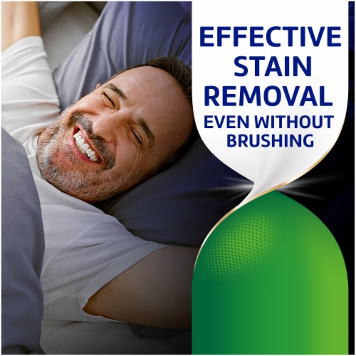 Polident Overnight Whitening Antibacterial Dental Appliance Cleanser Tablets Perspective: back