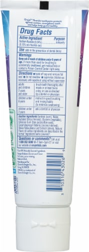 Orajel Kids™ Anti- Cavity Natural Berry Fluoride Toothpaste Perspective: back