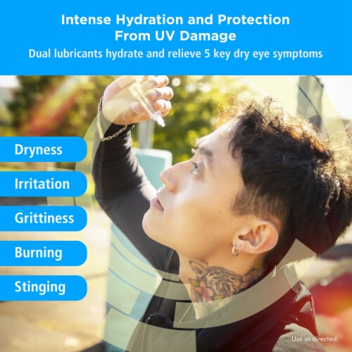 Rohto Dual Light Relief Lubricant Eye Drops - 0.6 fl oz Perspective: back