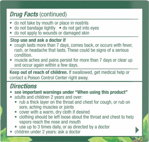 Mentholatum® Maximum Strength Nighttime Vaporizing Rub Cough Relief Perspective: back