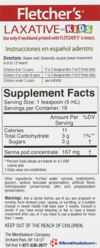 Fletcher's Gentle Children's Laxative Perspective: back