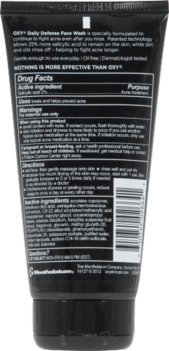 Oxy Daily Defense Acne Face Wash Perspective: back