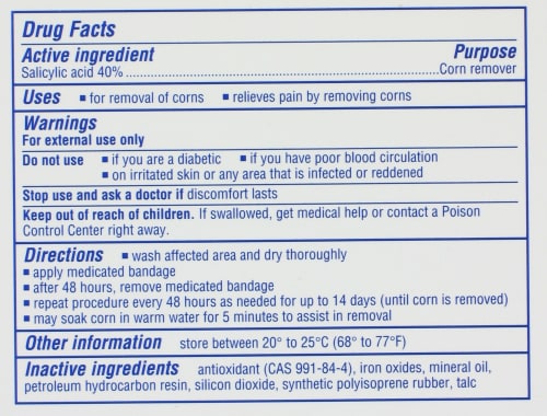 Dr. Scholl's One Step Corn Removers Perspective: back
