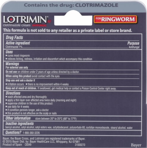 Lotrimin® for Ringworm AntiFungal Cream Perspective: back