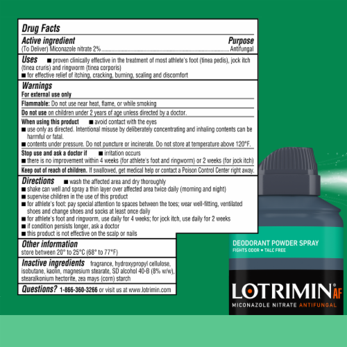 Lotrimin® AntiFungal Athlete's Foot Deodorant Powder Spray Perspective: back