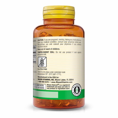 Mason Natural® Vitamin D Softgels Perspective: back