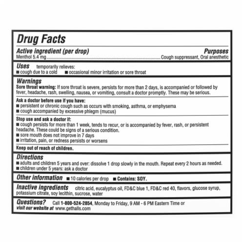 HALLS Relief Mentho-Lyptus Cough Drops Economy Pack Perspective: back