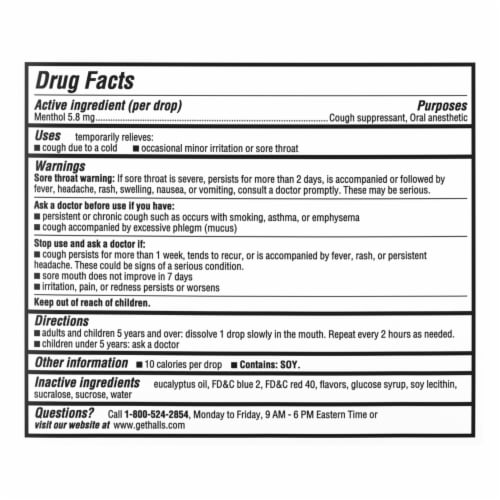 HALLS Relief Cherry Cough Drops Economy Pack Perspective: back