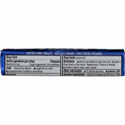 Halls Triple Soothing Action Cough Drops, Mentho-Lyptus, 9 Ct Perspective: back