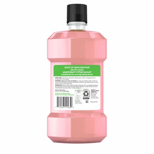 Listerine Zero Alcohol Grapefruit Rose Mouthwash Perspective: back