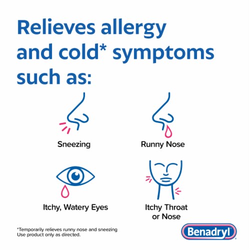 Benadryl Allergy & Cold Relief Dye-Free Liqui-Gels Diphenhydramine HCl Perspective: back