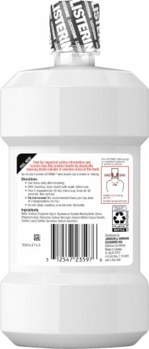 Listerine® Fresh Mint Sensitivity Zero Alcohol Mouthwash Perspective: back