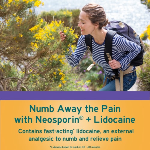 Neosporin + Lidocaine Pain Relieving Antibiotic Ointment Perspective: back