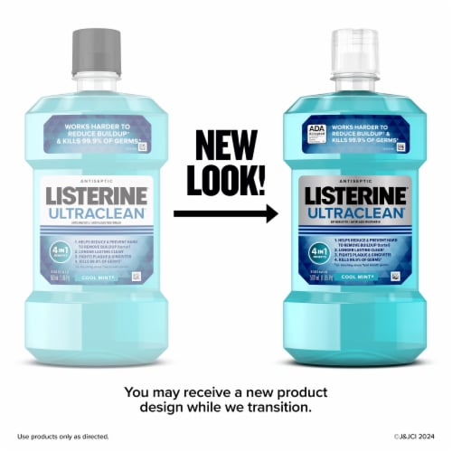 Listerine Ultraclean Cool Mint Antiseptic Mouthwash Perspective: back