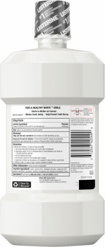 Listerine® Healthy White Vibrant Clean Mint Anticavity Mouthrinse Perspective: back