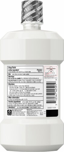 Listerine® Healthy White™ Clean Mint Flavor Anticavity Flouride Mouthwash Perspective: back