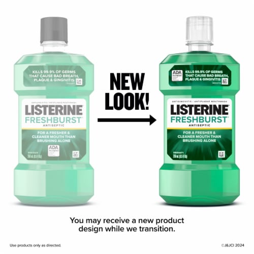 Listerine Antiseptic Mouthwash Freshburst Spearmint Flavor Daily Oral Rinse for Bad Breath Perspective: back