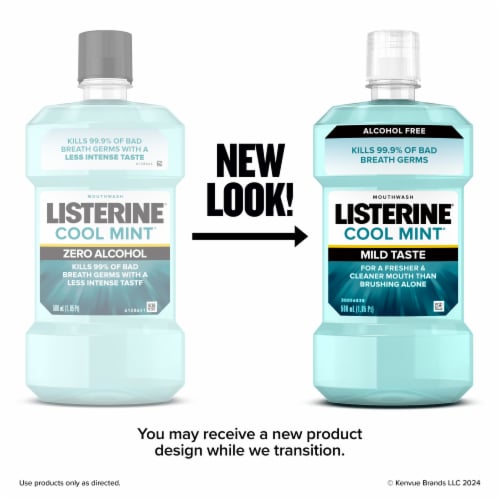 Listerine Zero Alcohol Cool Mint Mouthwash Perspective: back