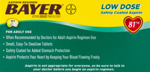 Bayer Low Dose Aspirin Perspective: back