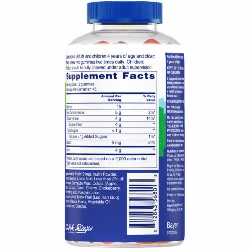 Phillips Daily Care Fiber Good Gummies Perspective: back