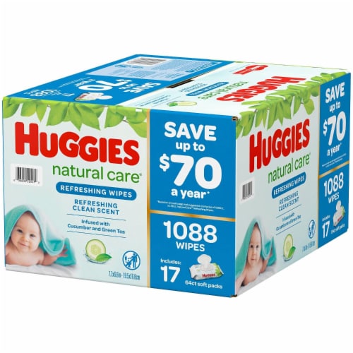 Huggies refreshing clean sales scented baby wipes