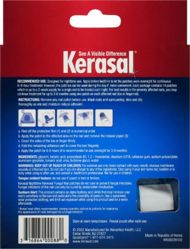 Kerasal® Nighttime Renewal Fungal Nail Patches Perspective: back